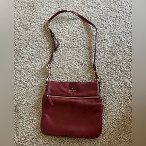 Burgundy kate spade cross body